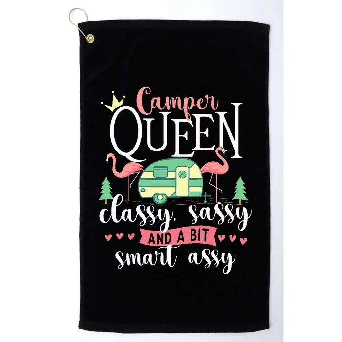 Camper Queen Classy Sassy Glamping Glamper Glamorous Camping Platinum Collection Golf Towel