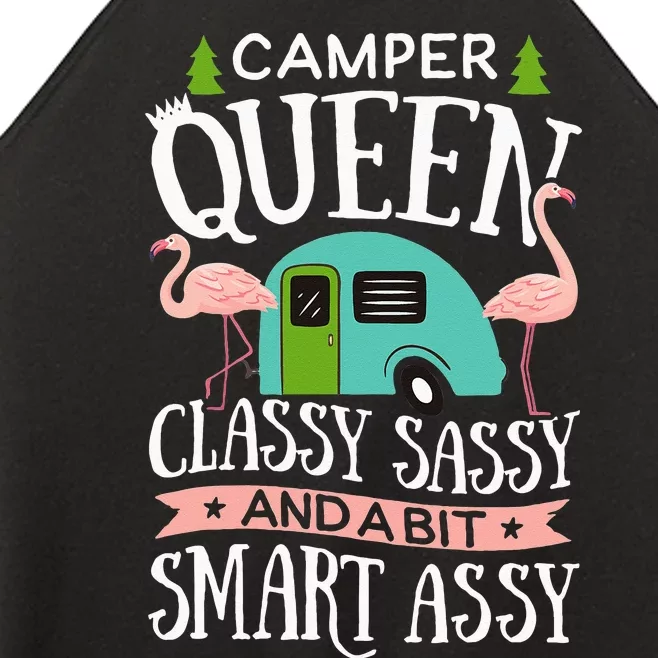 Camper Queen Classy Sassy Smart Funny Women Camping RV Women’s Perfect Tri Rocker Tank