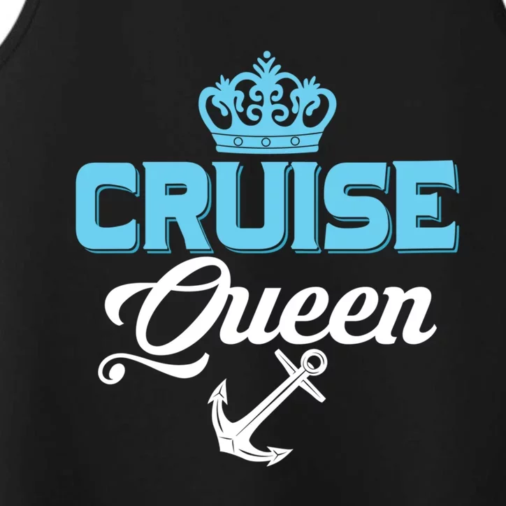 Cruise Queen Cruiser Vacation Crusing Gift Performance Tank