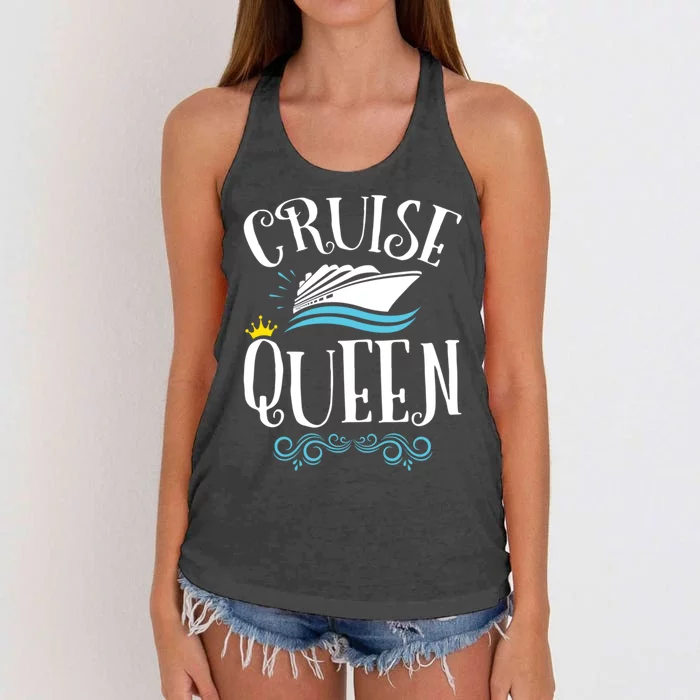 Cruise Queen Cruising Cruise Travel Gift Women's Knotted Racerback Tank