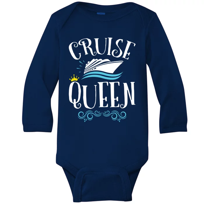 Cruise Queen Cruising Cruise Travel Gift Baby Long Sleeve Bodysuit