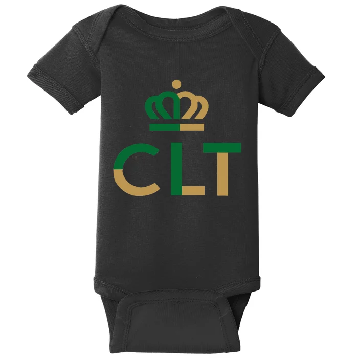 Charlotte Queen City Clt North Carolina Queen Crown Baby Bodysuit