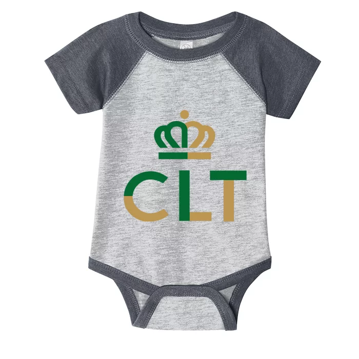 Charlotte Queen City Clt North Carolina Queen Crown Infant Baby Jersey Bodysuit