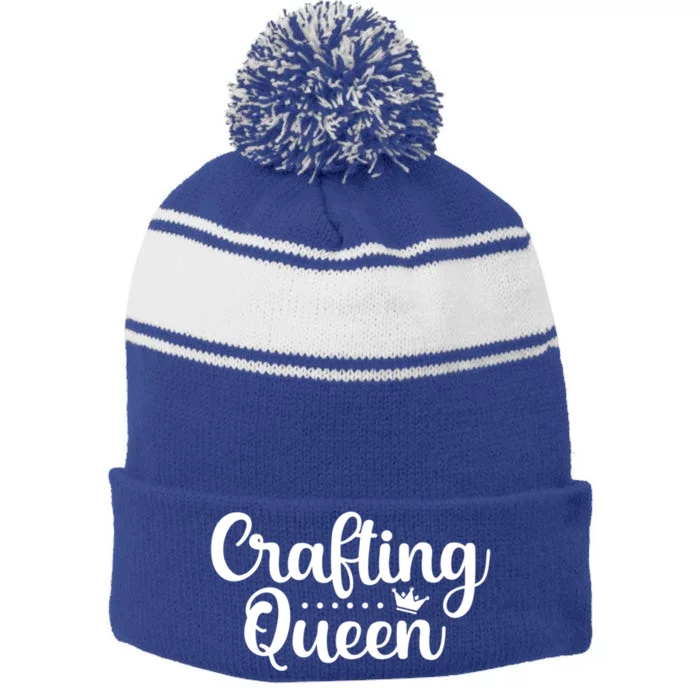 Crafting Queen Crafgift Stripe Pom Pom Beanie