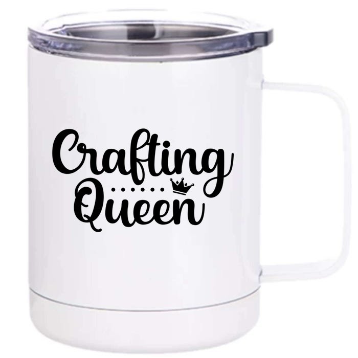 Crafting Queen Crafgift Front & Back 12oz Stainless Steel Tumbler Cup