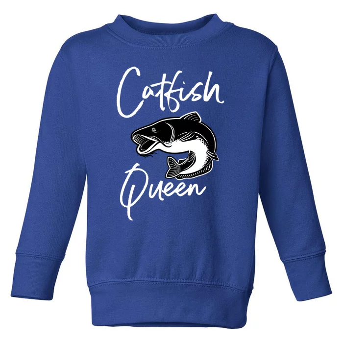 Catfish Queen Design Catfish Farmer Idea Cool Gift Toddler Sweatshirt