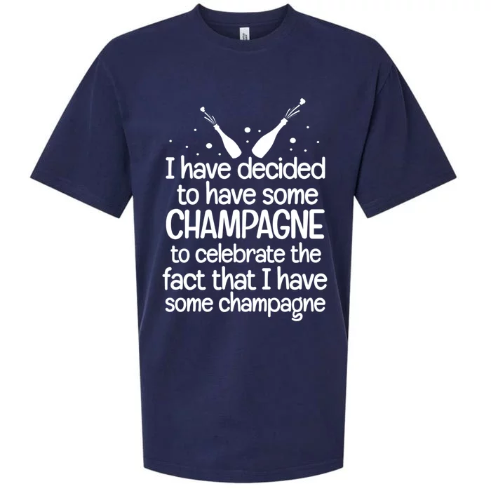 Champagne Quote Funny Wine Lover Ing Party Gift Sueded Cloud Jersey T-Shirt