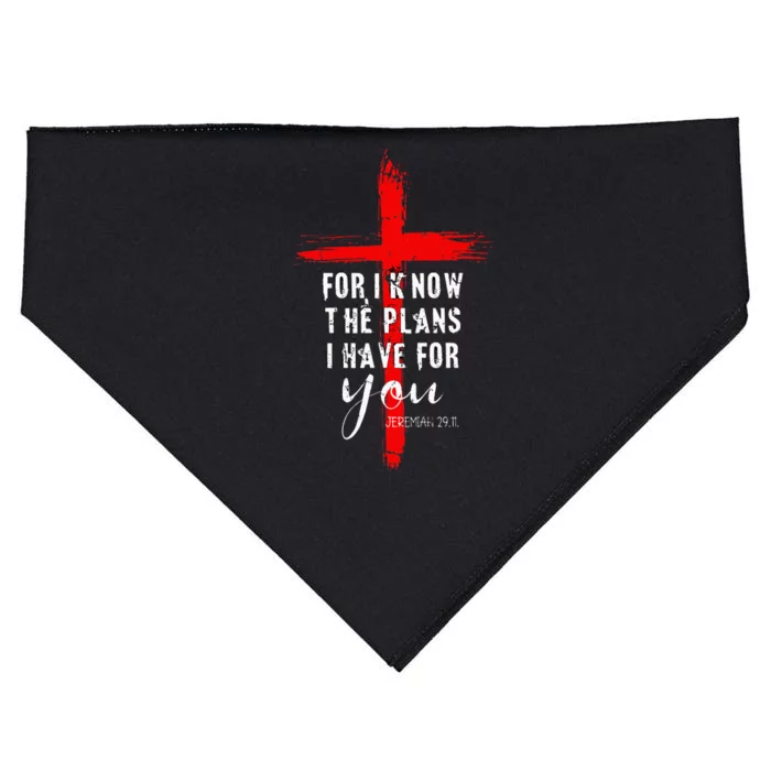 Christian Quote Faith Jeremiah 29.11 USA-Made Doggie Bandana