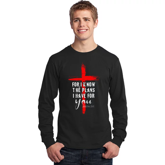 Christian Quote Faith Jeremiah 29.11 Long Sleeve Shirt