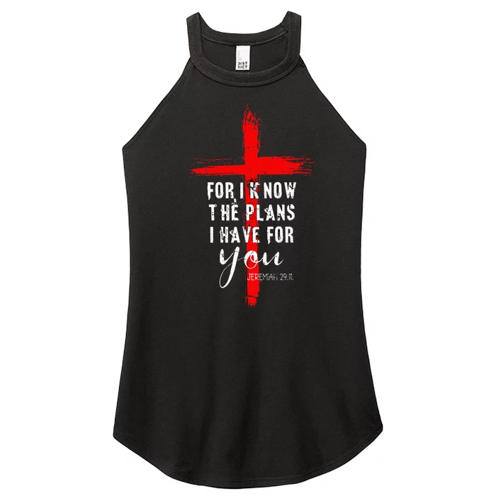 Christian Quote Faith Jeremiah 29.11 Women’s Perfect Tri Rocker Tank