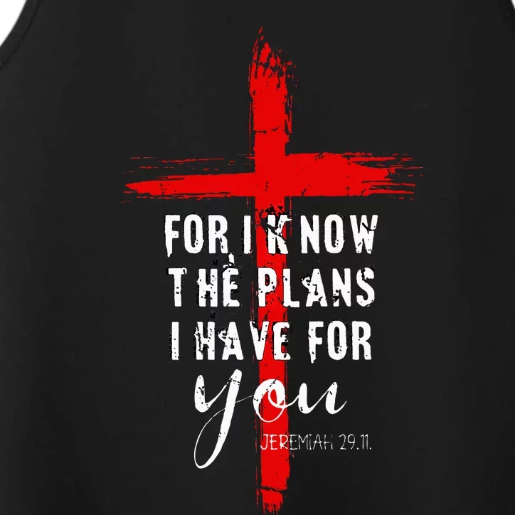 Christian Quote Faith Jeremiah 29.11 Performance Tank