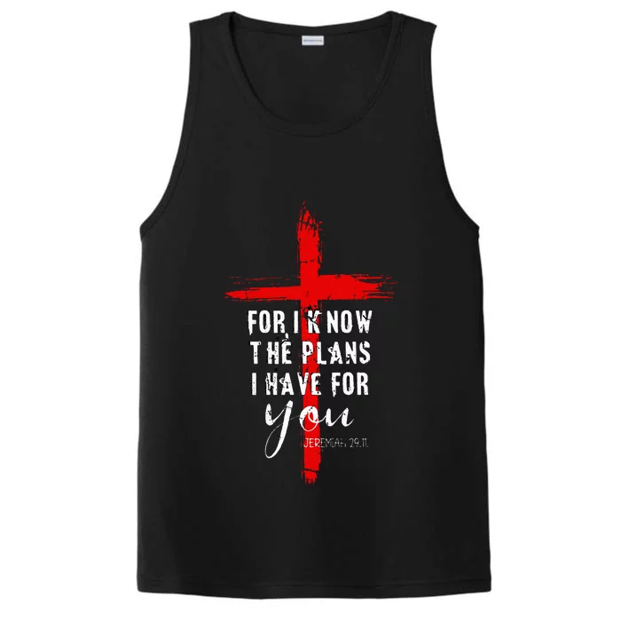 Christian Quote Faith Jeremiah 29.11 Performance Tank