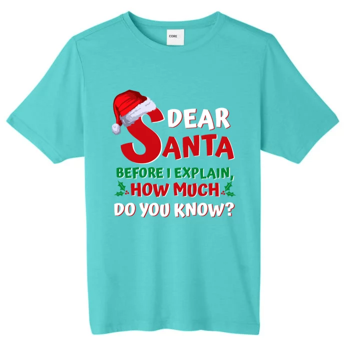 Christmas Quotes Funny Dear Santa I Can Explain Gift ChromaSoft Performance T-Shirt