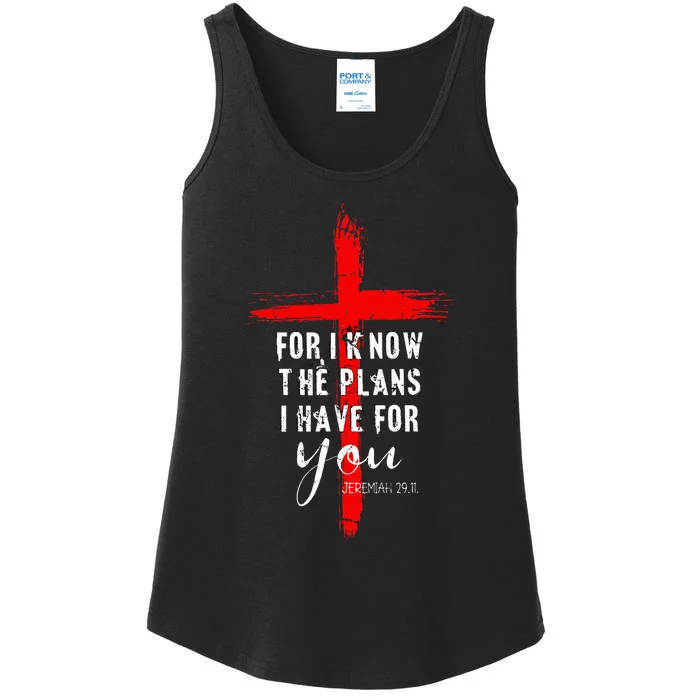 Christian Quote Faith Jeremiah 29.11 Ladies Essential Tank