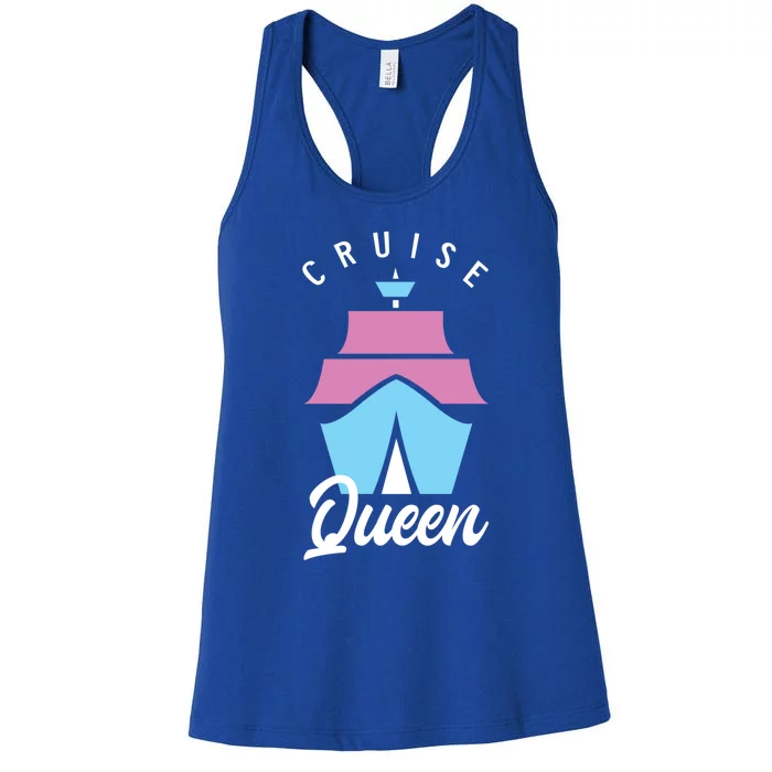 Cruise Queen Funny Cruising Cool Gift Women's Racerback Tank