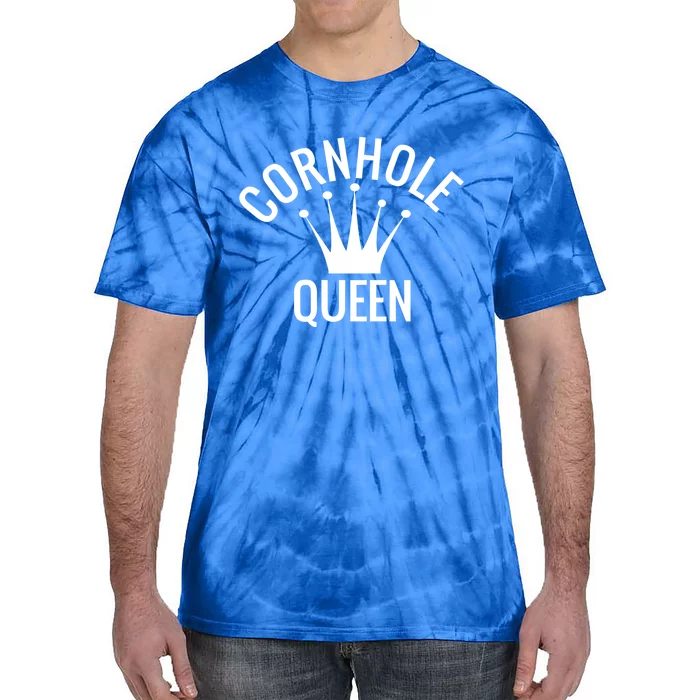 Cornhole Queen Gift Cornhole Champion Crown Gift Tie-Dye T-Shirt