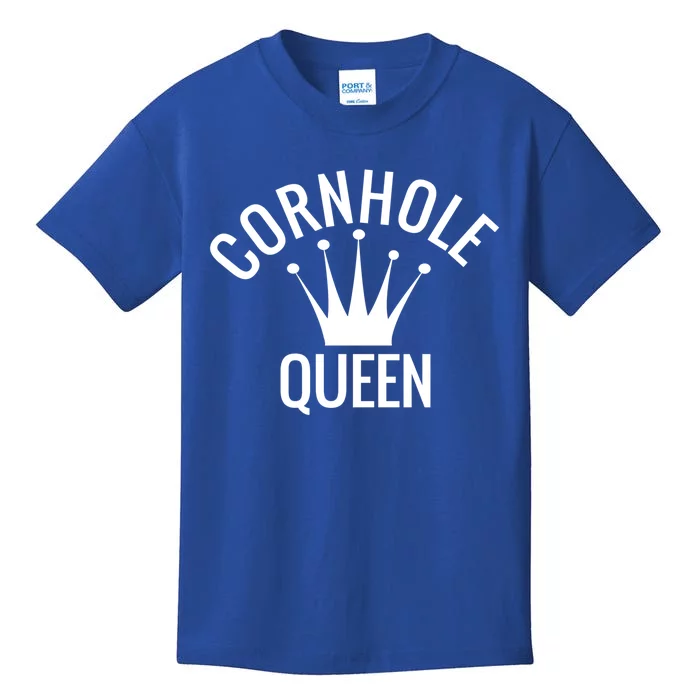 Cornhole Queen Gift Cornhole Champion Crown Gift Kids T-Shirt