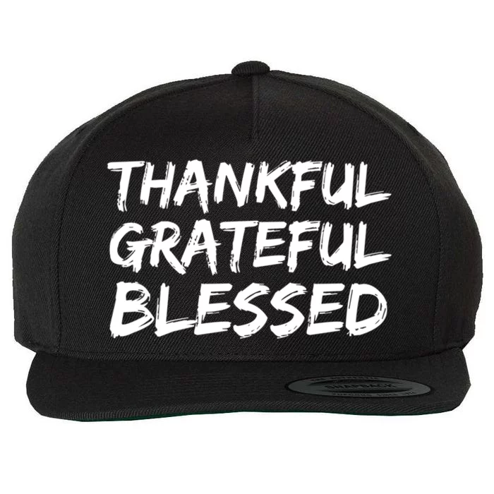 Christian Quote Gift Bible Verse Thankful Grateful Blessed Funny Gift Wool Snapback Cap