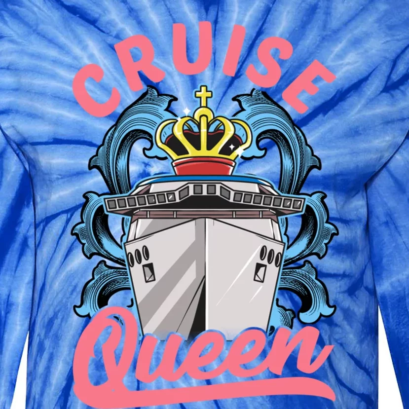 Cruise Queen Gift Cruising Vacation Party Gift Tie-Dye Long Sleeve Shirt