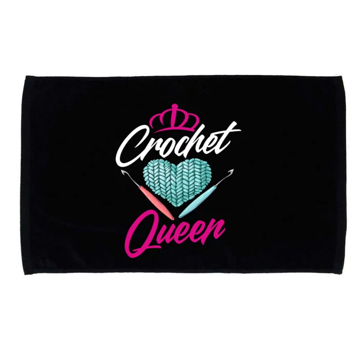 Crochet Queen Gift Cute Crocheting Gift For Crocheter Gift Microfiber Hand Towel