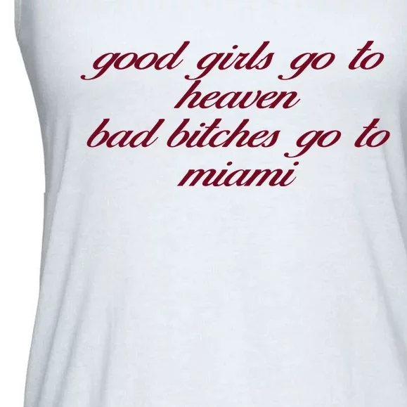 Curry Queen Good Girl Go To Heaven Bad Bitches Go To Miami Ladies Essential Flowy Tank