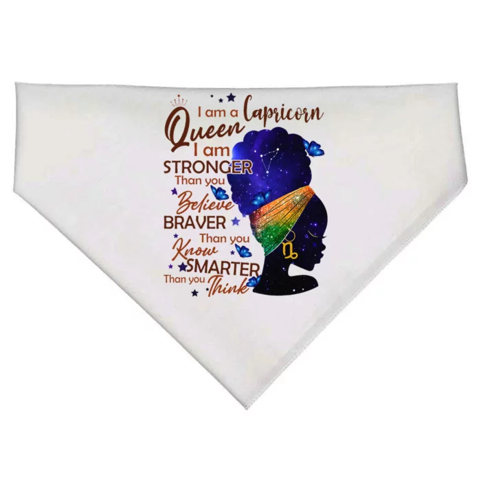 Capricorn Queen I Am Stronger Birthday Gift For Black Wo USA-Made Doggie Bandana