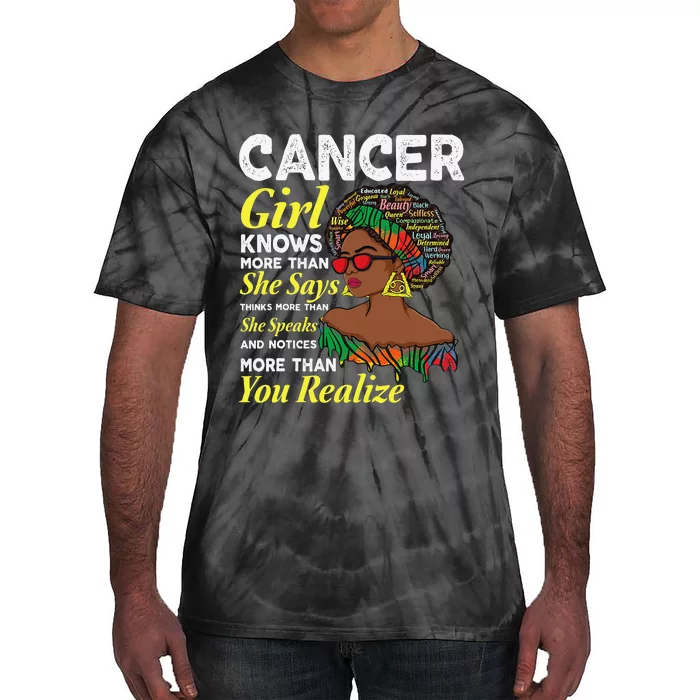 Cancer queen June & July month birthday cancer Zodiac sign Tie-Dye T-Shirt