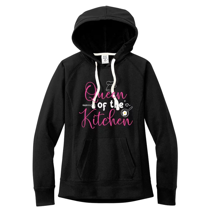 Cooking Queen Kitchen Funny Gift For Chef Culinary Student Cool Gift Women's Fleece Hoodie