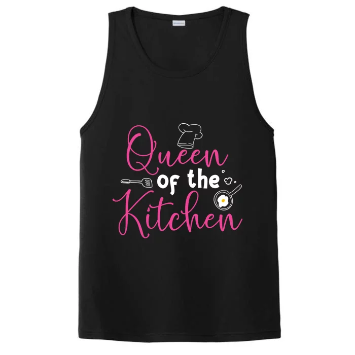 Cooking Queen Kitchen Funny Gift For Chef Culinary Student Cool Gift Performance Tank