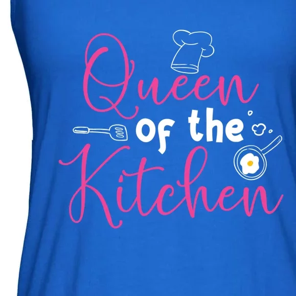 Cooking Queen Kitchen Funny Gift For Chef Culinary Student Cool Gift Ladies Essential Flowy Tank