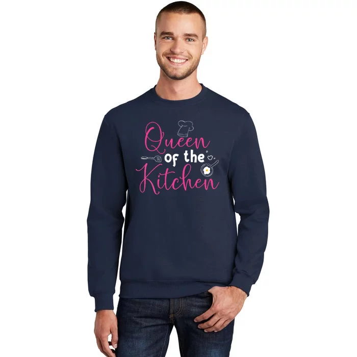 Cooking Queen Kitchen Funny Gift For Chef Culinary Student Tall Sweatshirt