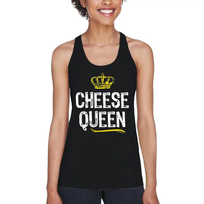 Cheese Queen Lover Funny Cool Cute Gift Women's Racerback Tank