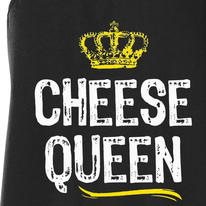 Cheese Queen Lover Funny Cool Cute Gift Women's Racerback Tank