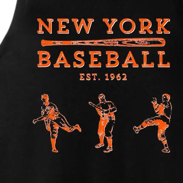 Classic Queens New York Baseball Team Fan Ladies Tri-Blend Wicking Tank