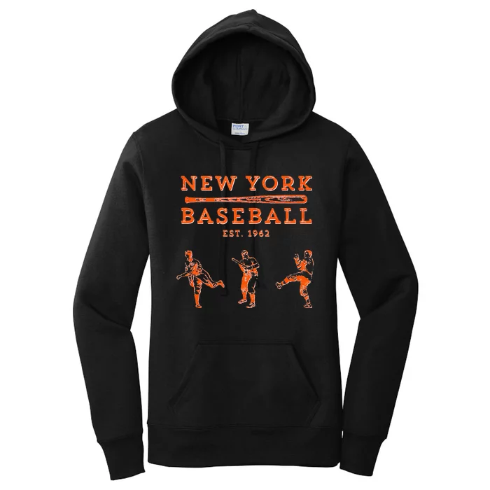 Classic Queens New York Baseball Team Fan Women's Pullover Hoodie