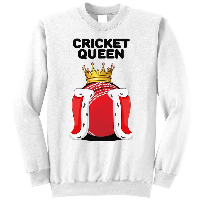 Cricket Queen Player Cricketer Pitch Bowler Coach Sweatshirt