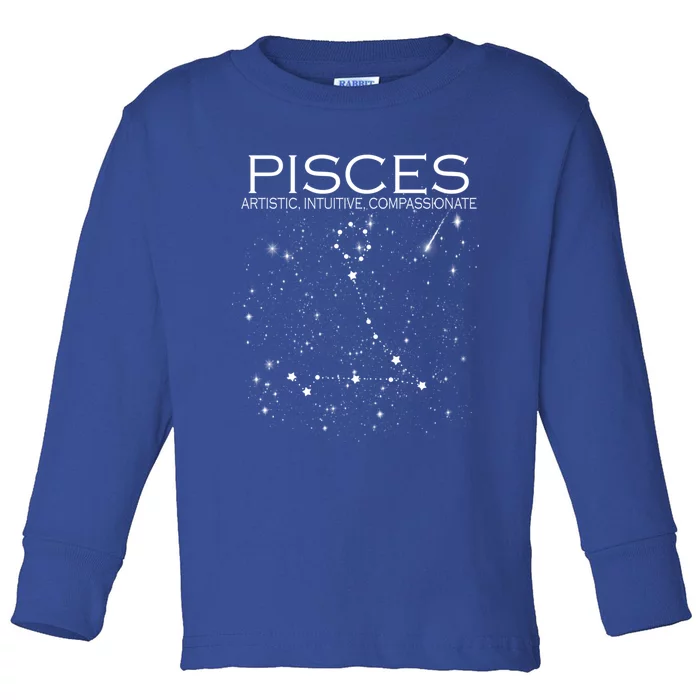 Constellation Quote Pisces Zodiac Design Horoscope Gift Funny Gift Toddler Long Sleeve Shirt