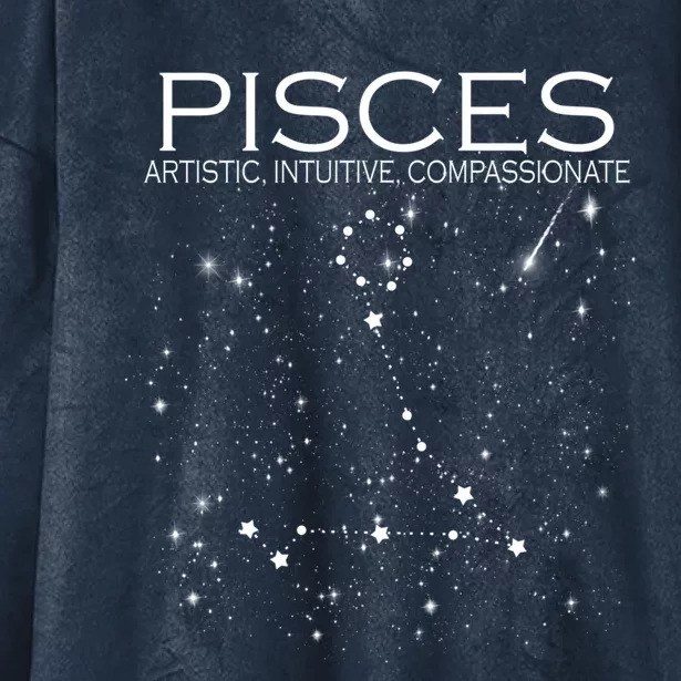 Constellation Quote Pisces Zodiac Design Horoscope Gift Funny Gift Hooded Wearable Blanket