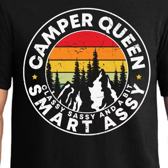 Camper Queen Smart Assy , Classy Sassy And A Bit Logo Camping Pajama Set