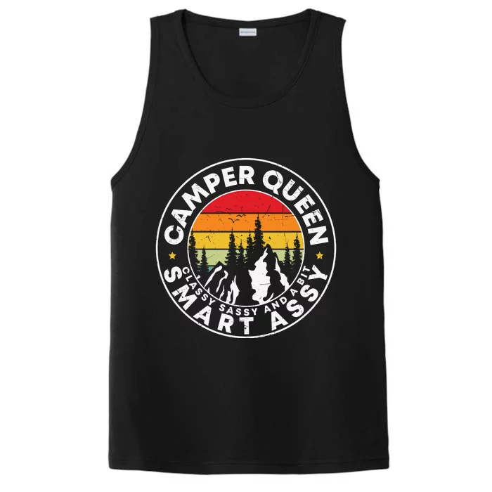 Camper Queen Smart Assy , Classy Sassy And A Bit Logo Camping Performance Tank