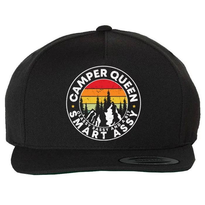 Camper Queen Smart Assy , Classy Sassy And A Bit Logo Camping Wool Snapback Cap