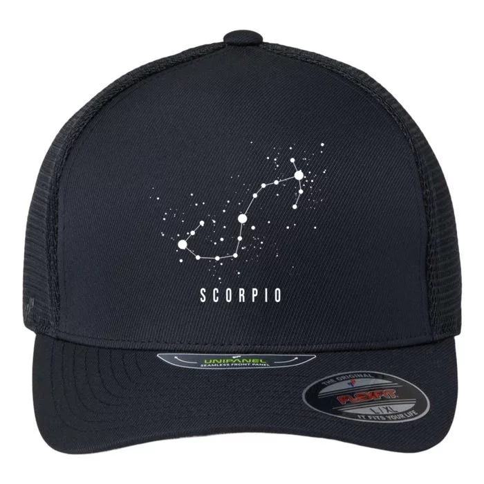 Constellation Quote Scorpio Constellation Cute Gift Science Gift Flexfit Unipanel Trucker Cap