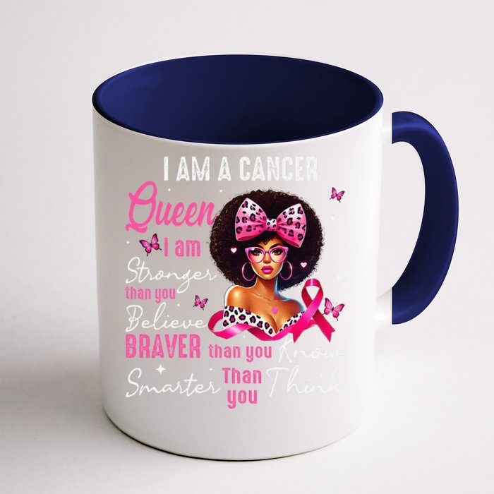 Cancer Queen Sweet As Candy Black Afro Women Birthday Front & Back Coffee Mug