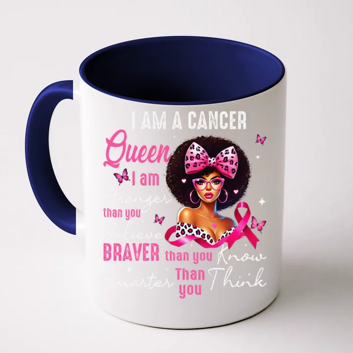 Cancer Queen Sweet As Candy Black Afro Women Birthday Front & Back Coffee Mug