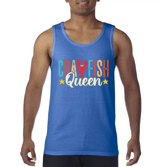 Crawfish Queen Vintage Retro Boil Season Lobster Gift Tank Top