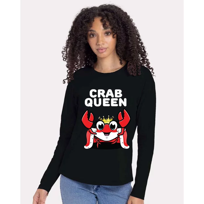 Crab Queen | Womens Crab Womens Cotton Relaxed Long Sleeve T-Shirt