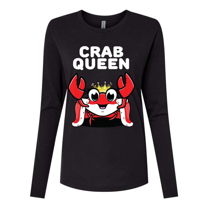 Crab Queen | Womens Crab Womens Cotton Relaxed Long Sleeve T-Shirt