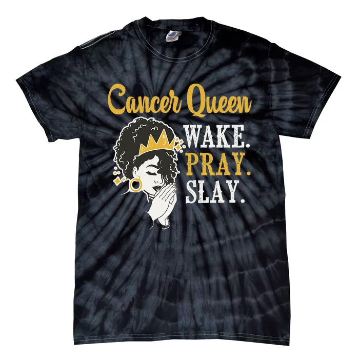 Cancer Queen Zodiac Sign Birthday Astrology Tie-Dye T-Shirt