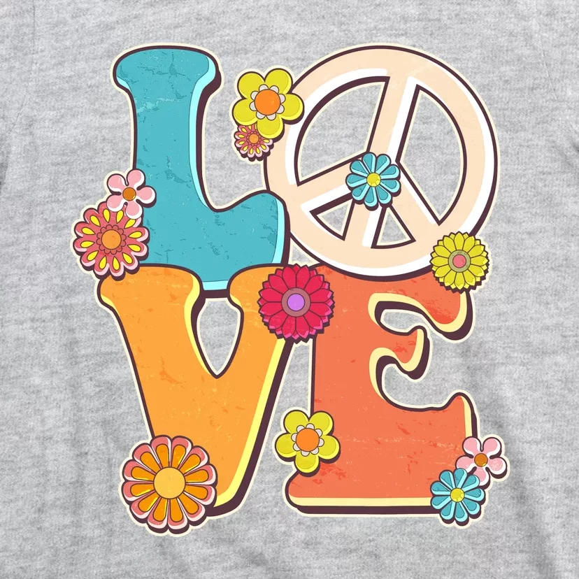 Cute Retro 1960s Flower Power Love Peace T-Shirt