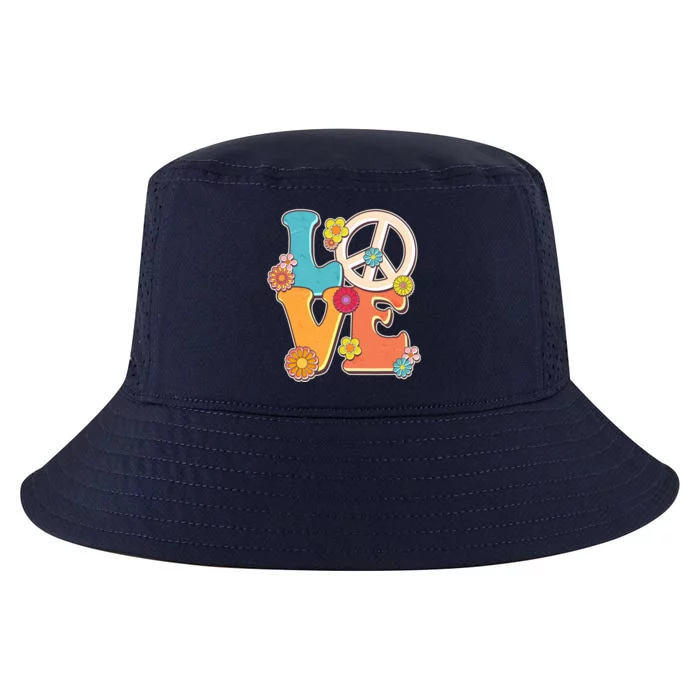 Cute Retro 1960s Flower Power Love Peace Cool Comfort Performance Bucket Hat